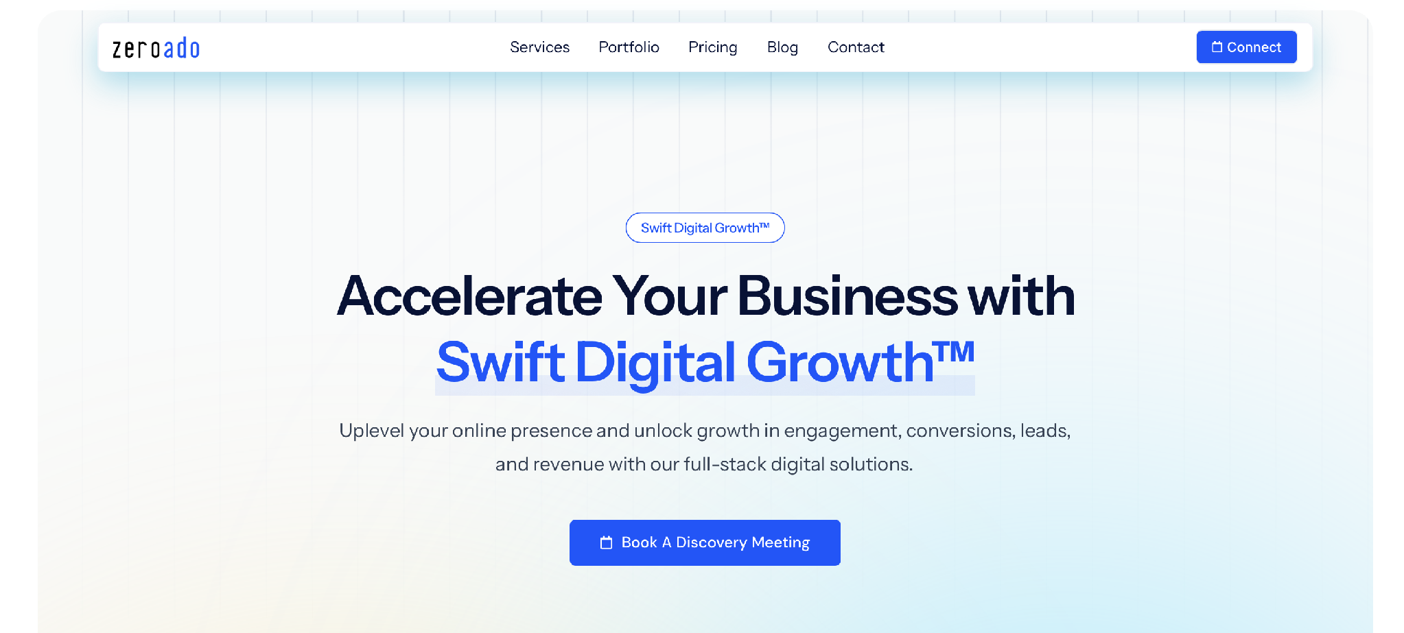 ZeroAdo website homepage